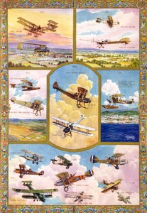 De vooruitgang van de luchtvaart van 1910 tot 1918