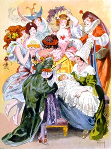 De schone slaapster, ca. 1910-1920 (illustratie) door Unbekannter Künstler