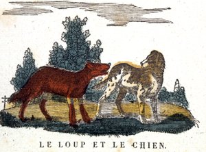 De wolf en de hond, La Fontaine
