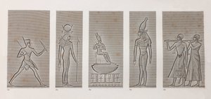 Thebe, Karnak (detail) door Unbekannt