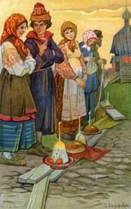 Traditionele paasvieringen, Rusland door Unbekannter Künstler