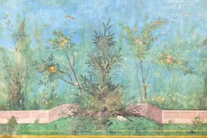 Triclinium van het huis van Livia, fresco, 20 - 10 v.Chr., nationaal museum van Rome (museo nazionale romano), Rome, Italië door Unbekannter Künstler