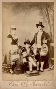 Trio De Bocchi, Lombardije, ca. 1880 (zwart-wit foto) door Unbekannter Künstler