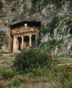 Turkije, Lycië, Fethiye (Telmessos), Graf van Amyntas, 4e eeuw v.Chr. door William M. Timlin