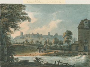Tutbury Castle - Zuidoostaanzicht: aquarel, 1808 door Unbekannt