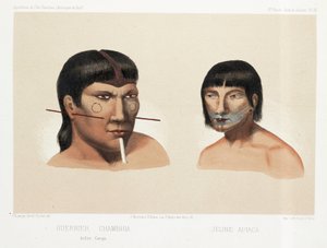 Twee Zuid-Amerikaanse indianen, ca. 1843-1847