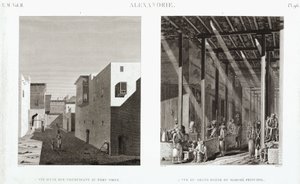 Twee uitzichten van Alexandrië, Egypte, ca. 1798 door Unbekannt