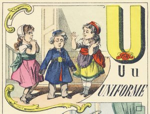 U: uniform - Spelletjes Alfabet, c.1890 door Unbekannt