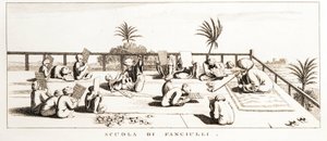 Uitzicht op een medersa (madrasa of madrassa) religieuze school, Egypte Illustratie uit de Atlas van Egypte