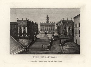 Capitolijnse heuvel. Piazza del Campidoglio, Palazzo Senatorio, Rome