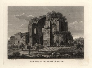 Uitzicht op de Tempel van Minerva Medica, Tempio di Minerva Medica, of nymphaeum, Rome