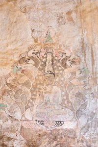 Muurschildering, Sulamani Pahto, Bagan door Unbekannter Künstler
