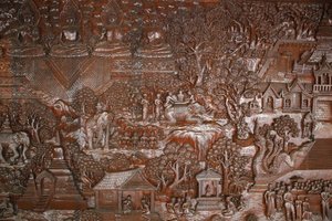 Wat Phra Doi Suthep, Chiang Mai. Reliëf. Thailand