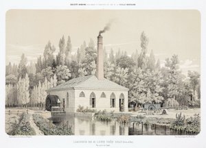 Waterkracht, Pre-1900 Zinkwalserij (Laminoir), Saint Louis, nabij Bray, Frankrijk door Unbekannt