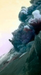 Westzijde van de berg Stromboli door Unbekannter Künstler