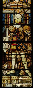 Raam met afbeelding van koning Hendrik IV (glas-in-lood)