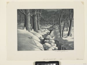Winterscène door Unbekannter Künstler