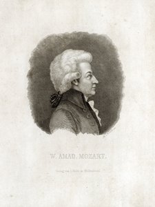 Wolfgang Amadeus Mozart gravure door Unbekannt