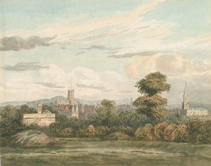 Wolverhampton - Zuidelijk uitzicht: aquarel schilderij, nd [ca. 1830]