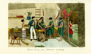 Vrouwen spelen congkak in een Timorees huis in Kupang