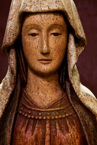 Houten beeld van Sint-Anna, Rennes, Ille et Vilaine, Frankrijk door Unbekannt