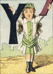 Y - Gravure uit ABCD des petites filles, Pellerin & Cie, Epinal, circa 1890