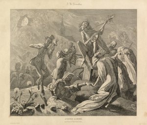 Jonge liefde, Karlsruhe, ca. 1850 (gravure)