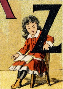 Z - Gravure uit ABCD van kleine meisjes. Pellerin & Cie, drukker-uitgever, Epinal, circa 1890. Serie A. door Unbekannt