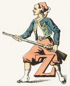 Z - Zouaaf - Kinderalfabet, Editions Gordinne 1920 (gravure) door Unbekannt