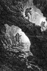 Facsimile van de roman "Reis naar het middelpunt van de aarde" door Jules Verne