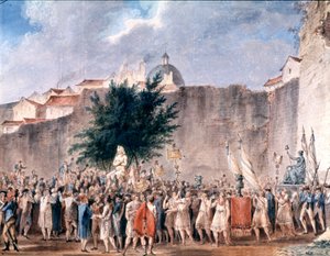 Feest tussen de ruïnes van de Bastille, Parijs