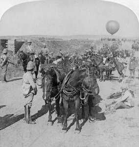 84e Batterij en Ballonkorps, Boerenoorlog, Zuid-Afrika door Underwood and Underwood