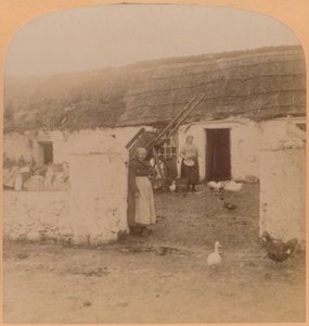 Een Kenmerkend Huis, Ballintoy Village, County Antrim, Ierland, 1900 door Underwood and Underwood