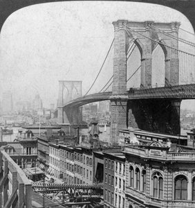 Brooklyn Bridge, New York, VS door Underwood and Underwood