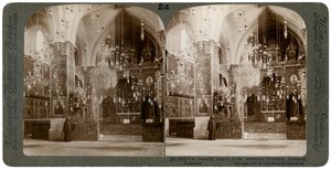Kerk van de Armeense christenen, Jeruzalem, Palestina, 1897 door Underwood and Underwood