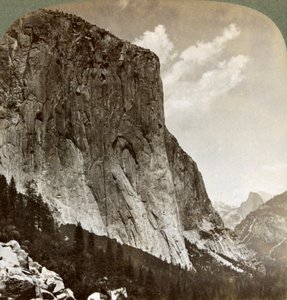 El Capitan en Half Dome, Yosemite Valley, Californië, VS, 1902 door Underwood and Underwood