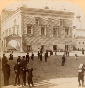 Beroemde Rode Trap en oud Paleis, Moskou, Rusland, 1900 door Underwood and Underwood