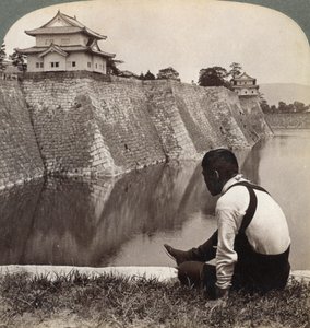 Feodaal kasteel van de trotse Shoguns, Osaka, Japan, 1904