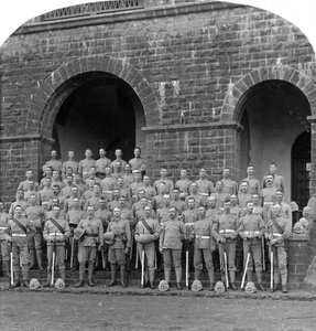 H Company, Royal Warwickshire Regiment, Belgaum, India, 1900s door Underwood and Underwood