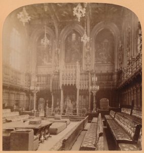 House of Lords, Houses of Parliament, Londen, Engeland, 1900 door Underwood and Underwood
