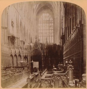 Interieur van Westminster Abbey, Londen, Engeland, 1896
