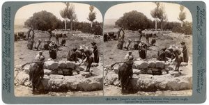 Josephs Bron, Dothan, Palestina, 1900 door Underwood and Underwood