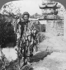 Koning van de bedelaars, Loong Wah, China, eind 19e of begin 20e eeuw door Underwood and Underwood
