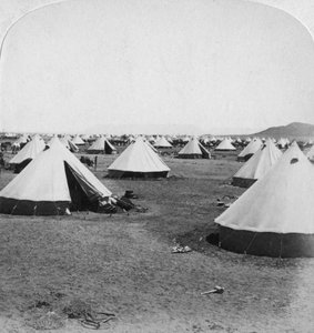 Militair kamp in De Aar, Zuid-Afrika, Boerenoorlog, 1900