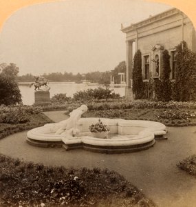 Narcissusfontein op Keizerinneiland, Kolonistenpark, Paleisgronden van Peterhof, Rusland, 1898