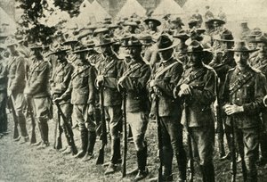 Soldaten uit Australië, Nieuw-Zeeland, Canada en Zuid-Afrika, 1914-1918, ca. 1920
