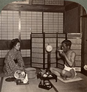 Avondmaaltijd in een hotel, Hiroshima, Japan