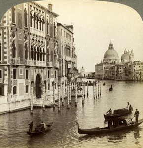 Het Grote Kanaal, Venetië, Italië door Underwood and Underwood
