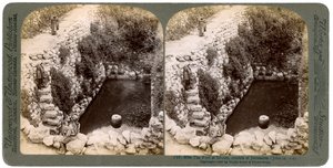 De vijver van Siloam, buiten Jeruzalem, Palestina, 1900 door Underwood and Underwood