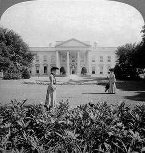 Het Witte Huis, Washington DC, VS, ca. eind 19e eeuw door Underwood and Underwood